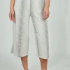 Beechers Brook Dotted Pattern Fold Over Cropped Pants - White
