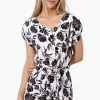 Beechers Brook Floral Belted Button Down Day Dress - White
