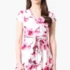 Beechers Brook Floral Belted Crossover Day Dress - Pink