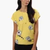 Beechers Brook Floral Side Cinched Shirt - Yellow