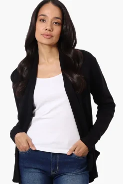 Beechers Brook Fold Over Wrap Cardigan - Black