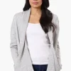 Beechers Brook Fold Over Wrap Cardigan - Grey