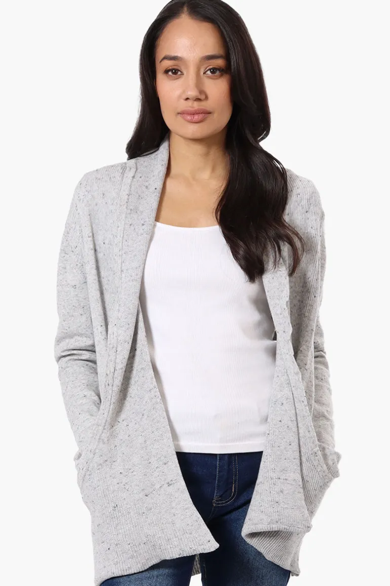 Beechers Brook Fold Over Wrap Cardigan - Grey