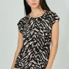 Beechers Brook Patterned Circle Neck Tee - Black