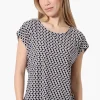 Beechers Brook Patterned Cap Sleeve Tee - White