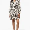 Beechers Brook Patterned Button Up Day Dress - Beige