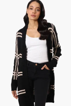 Beechers Brook Plaid Wrap Cardigan - Black