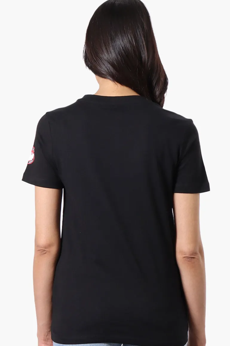 Canada Weather Gear Adventure Awaits Print Tee - Black