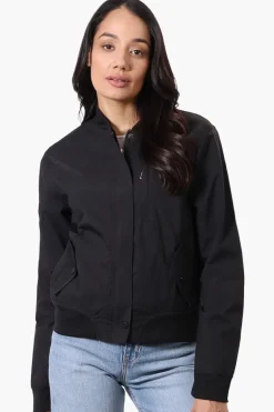 Canada Weather Gear Basic Zip Up Bomber Lightweight Jacket - Black