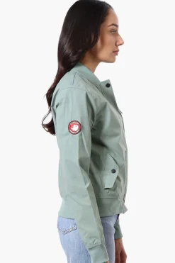 Canada Weather Gear Basic Zip Up Bomber Lightweight Jacket - Mint