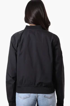 Canada Weather Gear Basic Zip Up Bomber Lightweight Jacket - Black
