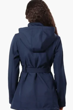 Canada Weather Gear Belted Soft Shell Lightweight Jacket - Navy