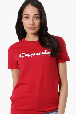Canada Weather Gear Chest Logo Print Tee - Red