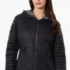 Canada Weather Gear Chevron Quilted Lightweight Jacket - Black