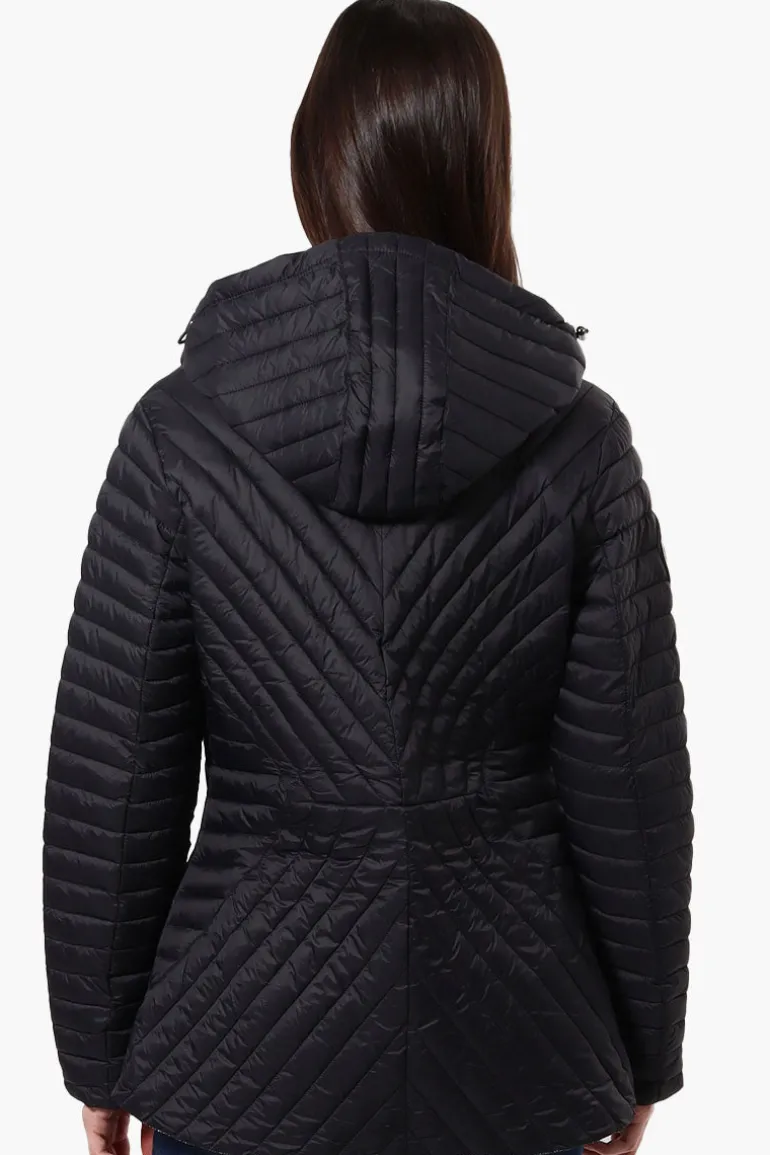 Canada Weather Gear Chevron Quilted Lightweight Jacket - Black
