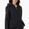 Canada Weather Gear Coated Microfiber Hooded Lightweight Jacket - Black