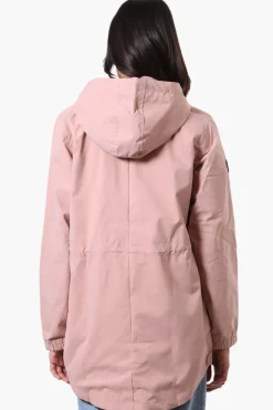 Canada Weather Gear Coated Microfiber Hooded Lightweight Jacket - Pink