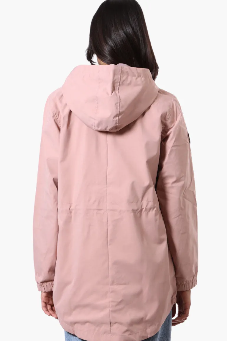 Canada Weather Gear Coated Microfiber Hooded Lightweight Jacket - Pink