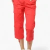Canada Weather Gear Drawstring Cargo Capris - Red
