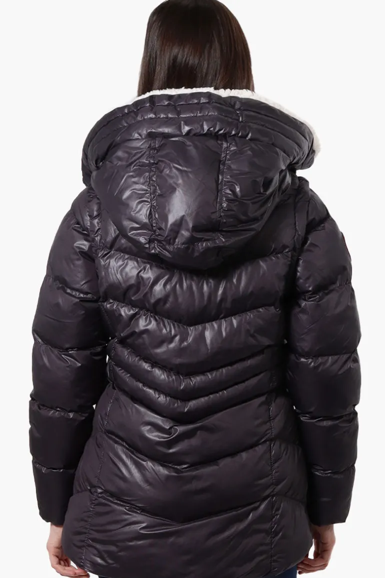 Canada Weather Gear Grid Pattern Zip Off Sleeve Bomber Jacket - Black