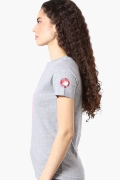 Canada Weather Gear Heart Mountain Print Tee - Grey