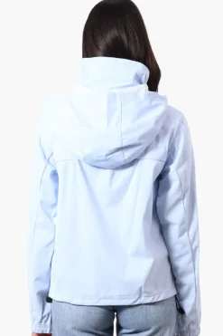 Canada Weather Gear Hooded 4 Pocket Zip Up Lightweight Jacket - Blue