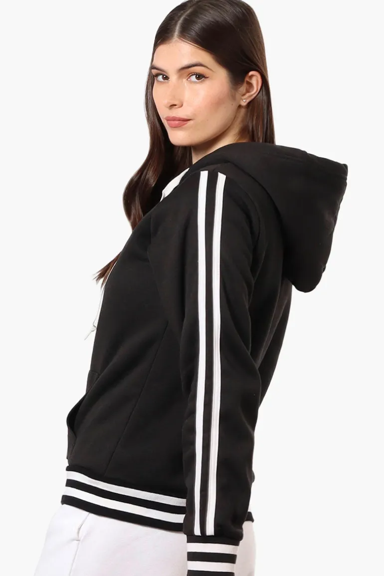 Canada Weather Gear Hooded Sherpa Lined Lightweight Jacket - Black
