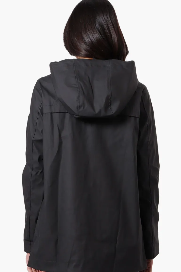 Canada Weather Gear Hooded Soft Shell Lightweight Jacket - Black