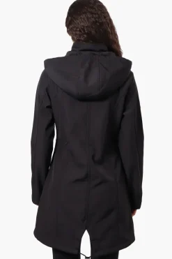 Canada Weather Gear Hooded Soft Shell Lightweight Jacket - Black