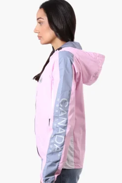 Canada Weather Gear Logo Print Sleeve Ripstop Lightweight Jacket - Pink