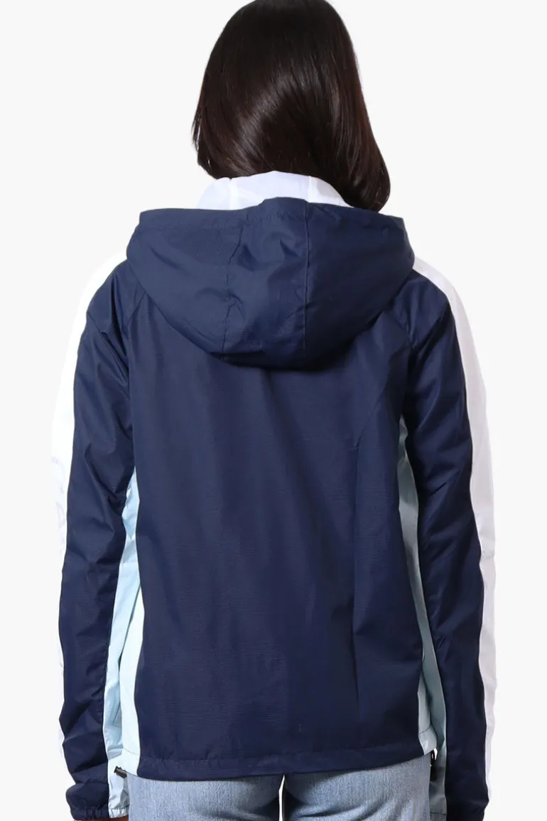 Canada Weather Gear Logo Print Sleeve Ripstop Lightweight Jacket - Navy