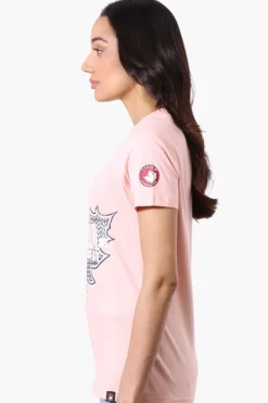 Canada Weather Gear Maple Leaf Print Tee - Blush