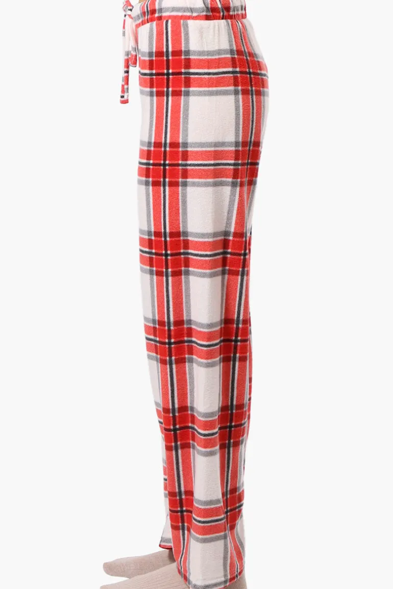 Canada Weather Gear Plaid Wide Leg Pajama Pants - Red