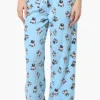Canada Weather Gear Pug Pattern Wide Leg Pajama Bottoms - Blue