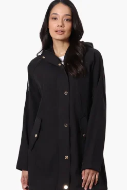 Canada Weather Gear Soft Shell Hooded Lightweight Jacket - Black