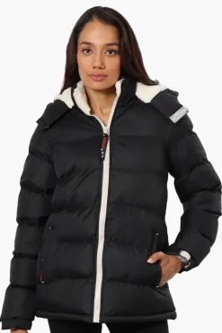 Canada Weather Gear Solid Bubble Bomber Jacket - Black