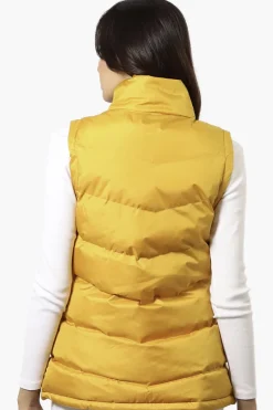 Canada Weather Gear Solid Bubble Vest - Mustard