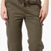 Canada Weather Gear Tie Waist Cargo Capris - Olive