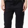 Canada Weather Gear Tie Waist Cargo Capris - Black
