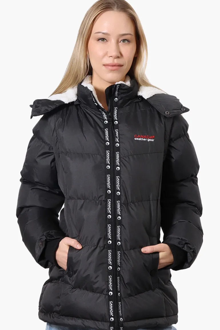 Canada Weather Gear Zip Off Sleeve Bomber Jacket - Black