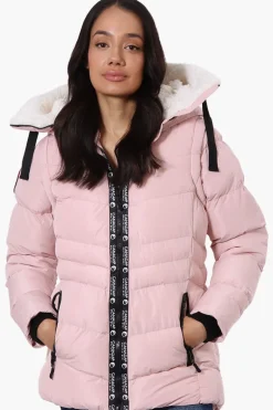 Canada Weather Gear Zip Off Sleeve Bomber Jacket - Pink