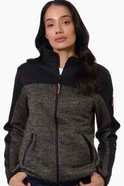 Canada Weather Gear Zip Up Sweater Fleece Lightweight Jacket - Black