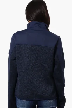 Canada Weather Gear Zip Up Sweater Fleece Lightweight Jacket - Navy