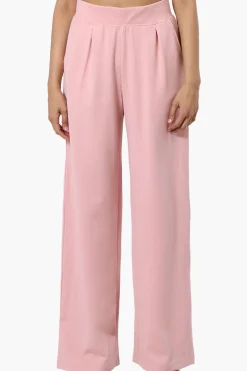 Costa Blanca Pleated Wide Leg Pants - Pink