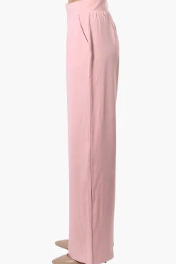 Costa Blanca Pleated Wide Leg Pants - Pink