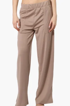 Costa Blanca Wide Leg Pants - Beige