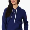 Fahrenheit Basic Henley Hoodie - Navy