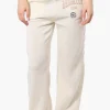 Fahrenheit Brooklyn Print Fleece Sweatpants - Cream