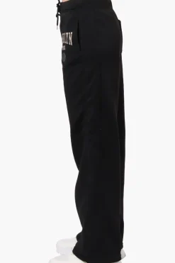 Fahrenheit Brooklyn Print Fleece Sweatpants - Black