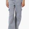 Fahrenheit Fleece Tie Waist Cargo Sweatpants - Grey